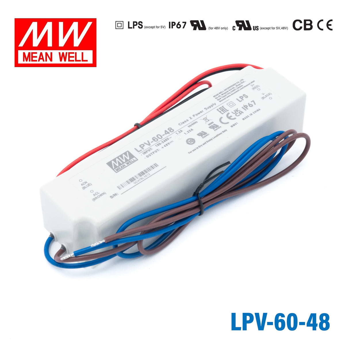Mean Well LPV-60-48 Power Supply 60W 48V