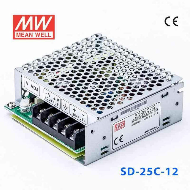 Mean Well SD-25C-12 DC-DC Converter - 25W - 36~72V in 12V out