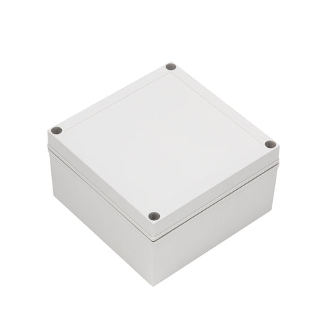 Boxco M-Series 7.09 x 7.09 x 4.92 Inches(180 x 180 x 125mm) Plastic Enclosure, IP67, IK08, ABS, Grey Cover, Screw Type - PHOTO 1