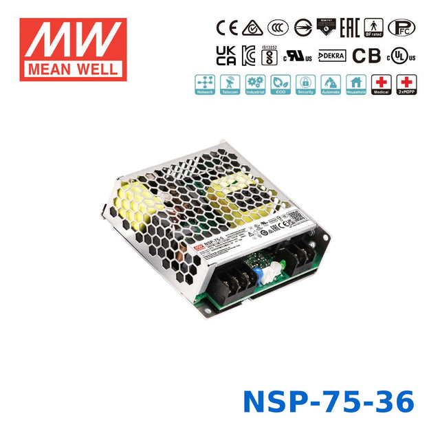 Mean Well 75.6W High Reliable Multi-Industries Power Supply 36V 2.1A