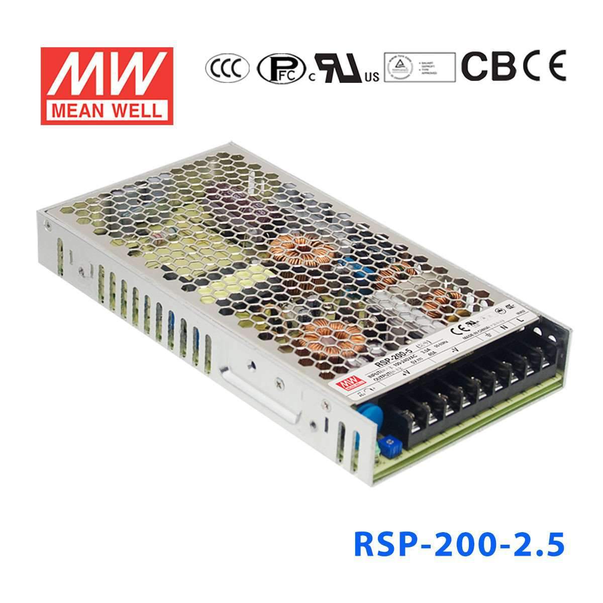 Mean Well RSP-200-2.5 Power Supply 100W 2.5V 40A