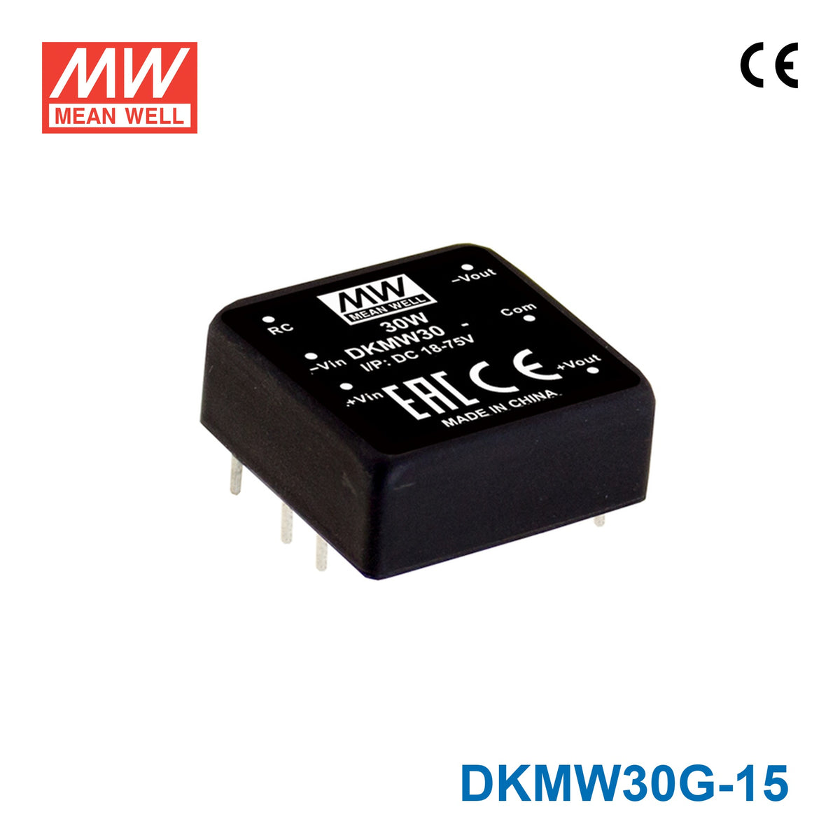 Mean Well DKMW30G-15 DC-DC Converter - 30W - 18~75V in ±15V out 1A