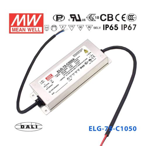 Mean Well ELG-75-C1050DA Power Supply 75W 1050mA - DALI