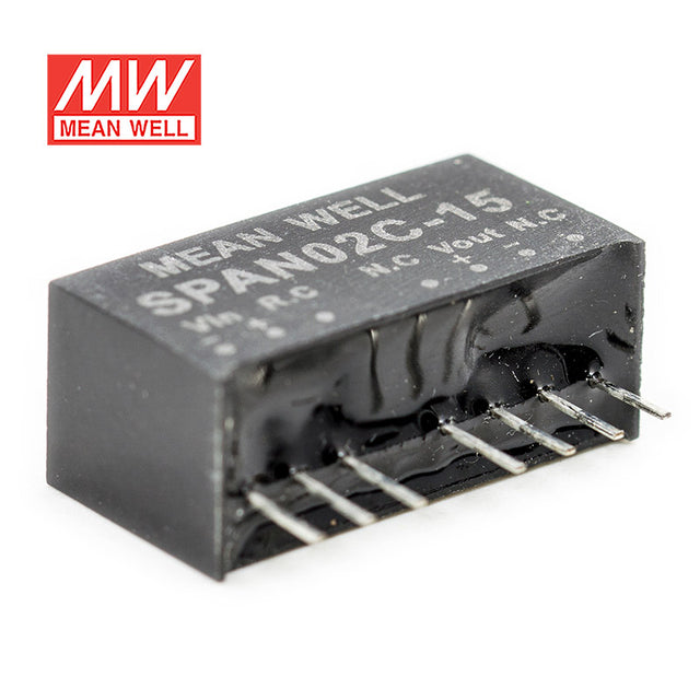 Mean Well SPAN02C-15 DC-DC Converter - 2W - 36~75V in 15V out