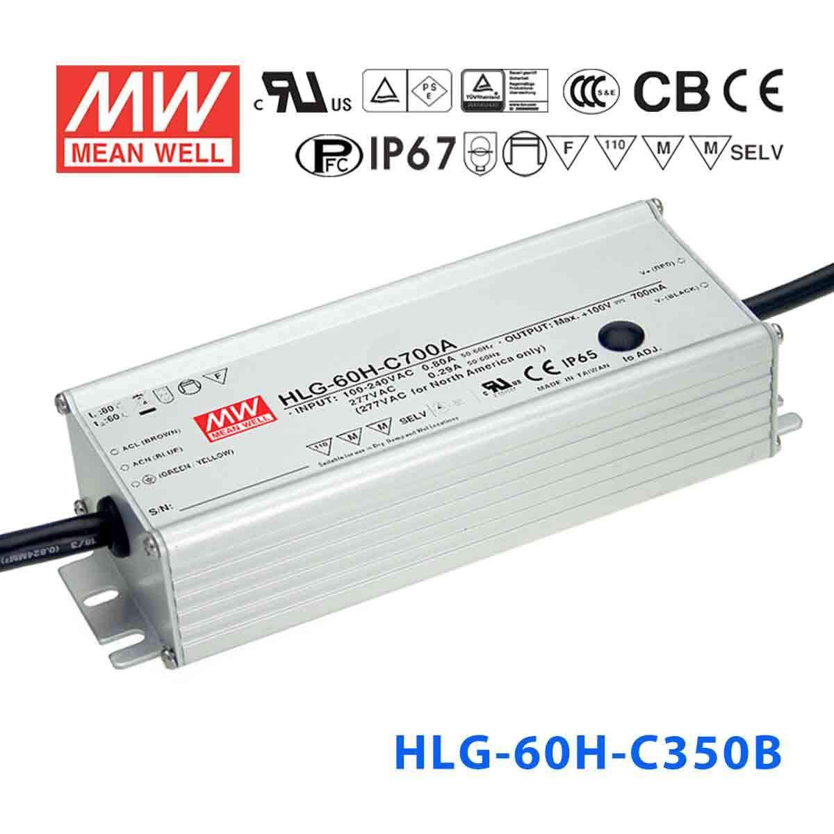 Mean Well HLG-C Series LED Power Supply 350mA   (70~150W)