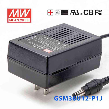 Mean Well GSM36U12-P1J Power Supply 36W 12V