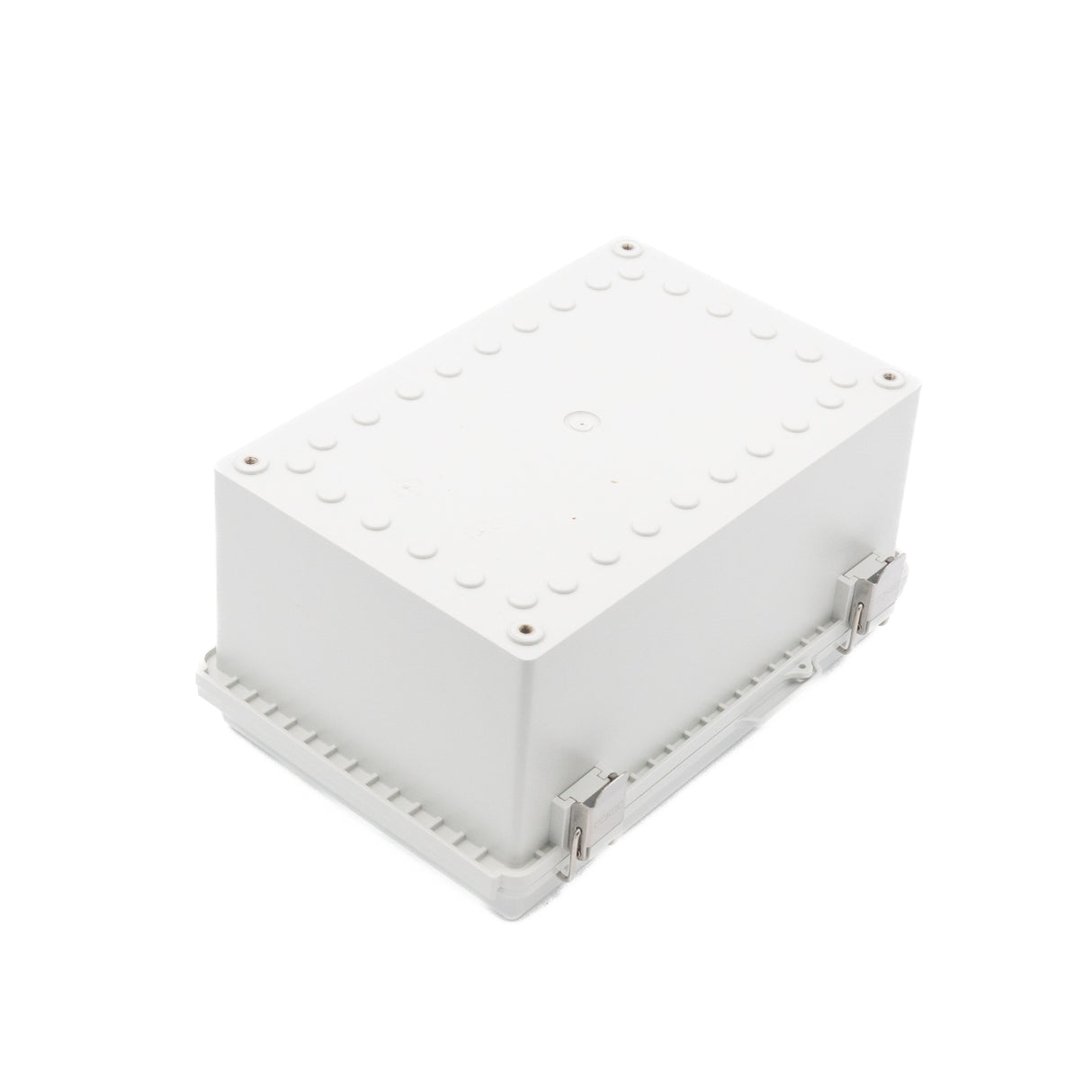 Boxco P-Series 7.48 x 11.02 x 5.51 Inches(190 x 280 x 140mm) Plastic Enclosure, IP67, IK08, PC, Grey Cover, Molded Hinge and Latch Type - PHOTO 3