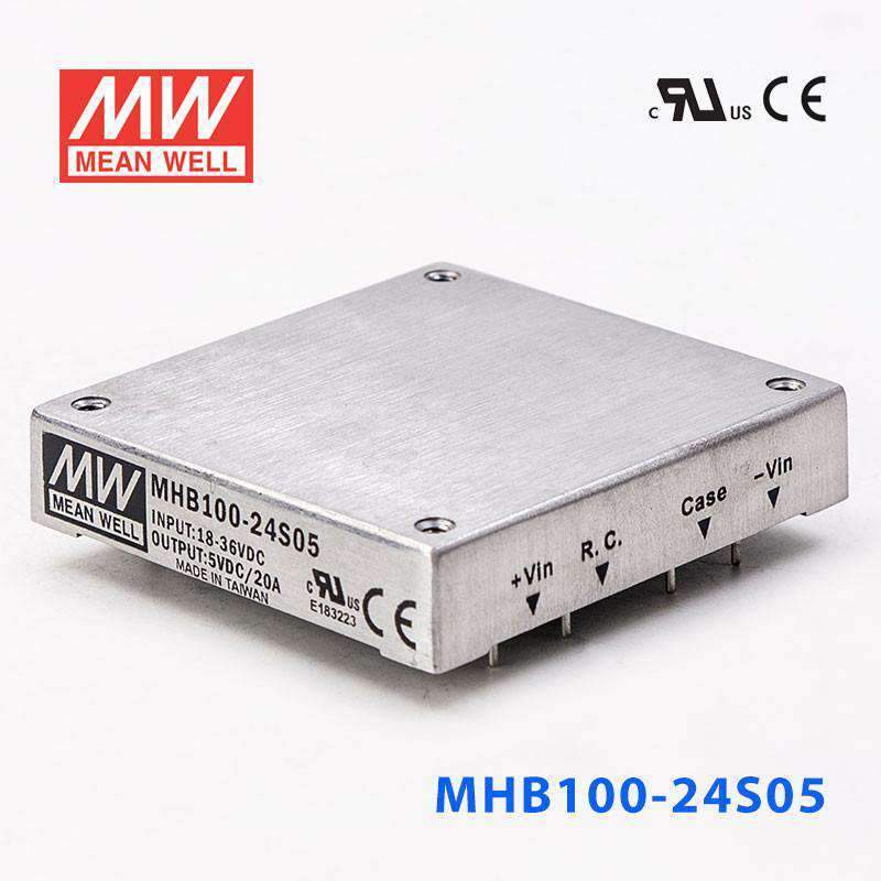 Mean Well MHB100-24S05 DC-DC Converter - 100W - 18~36V in 5V out