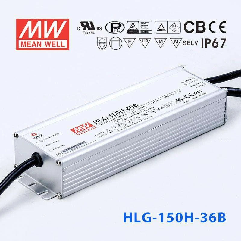 Mean Well HLG-150H-36B Power Supply 150W 36V- Dimmable