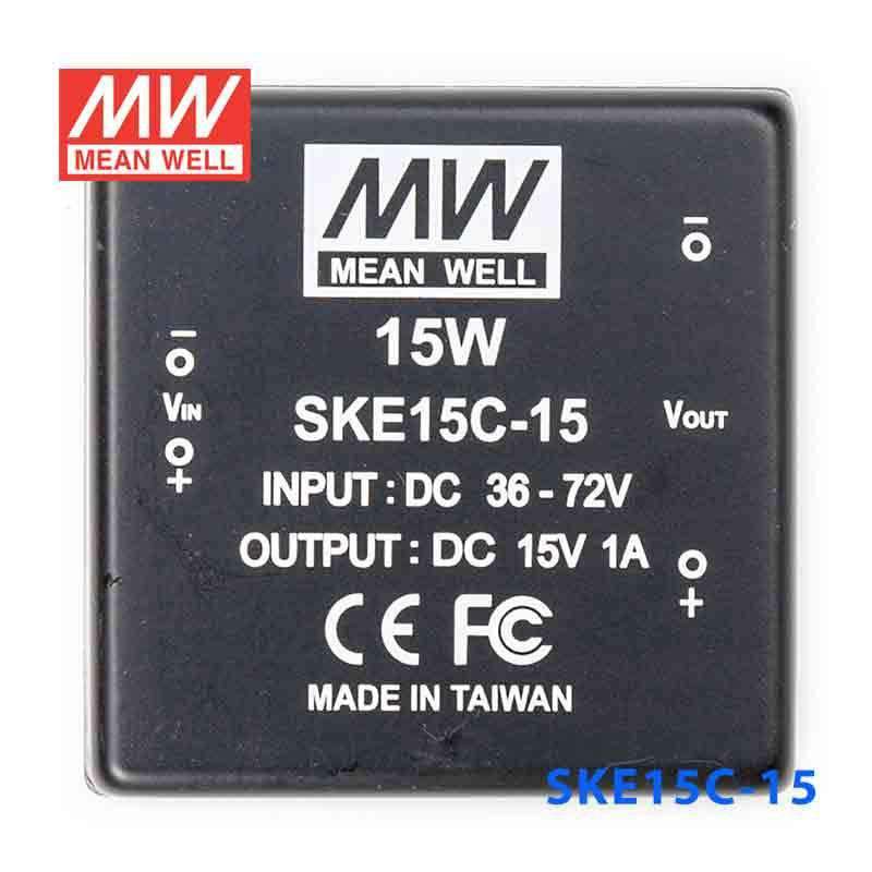 Mean Well SKE15C-15 DC-DC Converter - 15W - 36~72V in 15V out - PHOTO 2