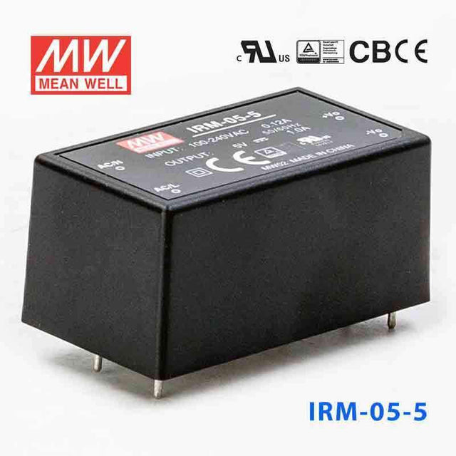 Mean Well IRM-05-5 Switching Power Supply 5W 5V 1A - Encapsulated