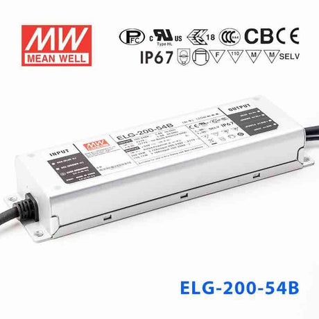Mean Well ELG-200-54B Power Supply 200W 54V - Dimmable 3.72A