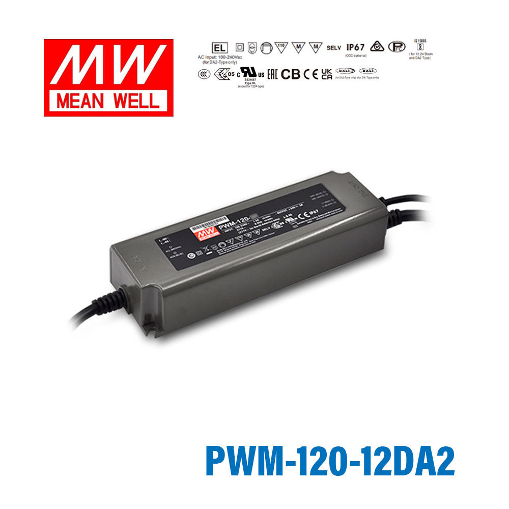 Mean Well PWM-120-12DA2 Power Supply 120W 12V DALI2 10A