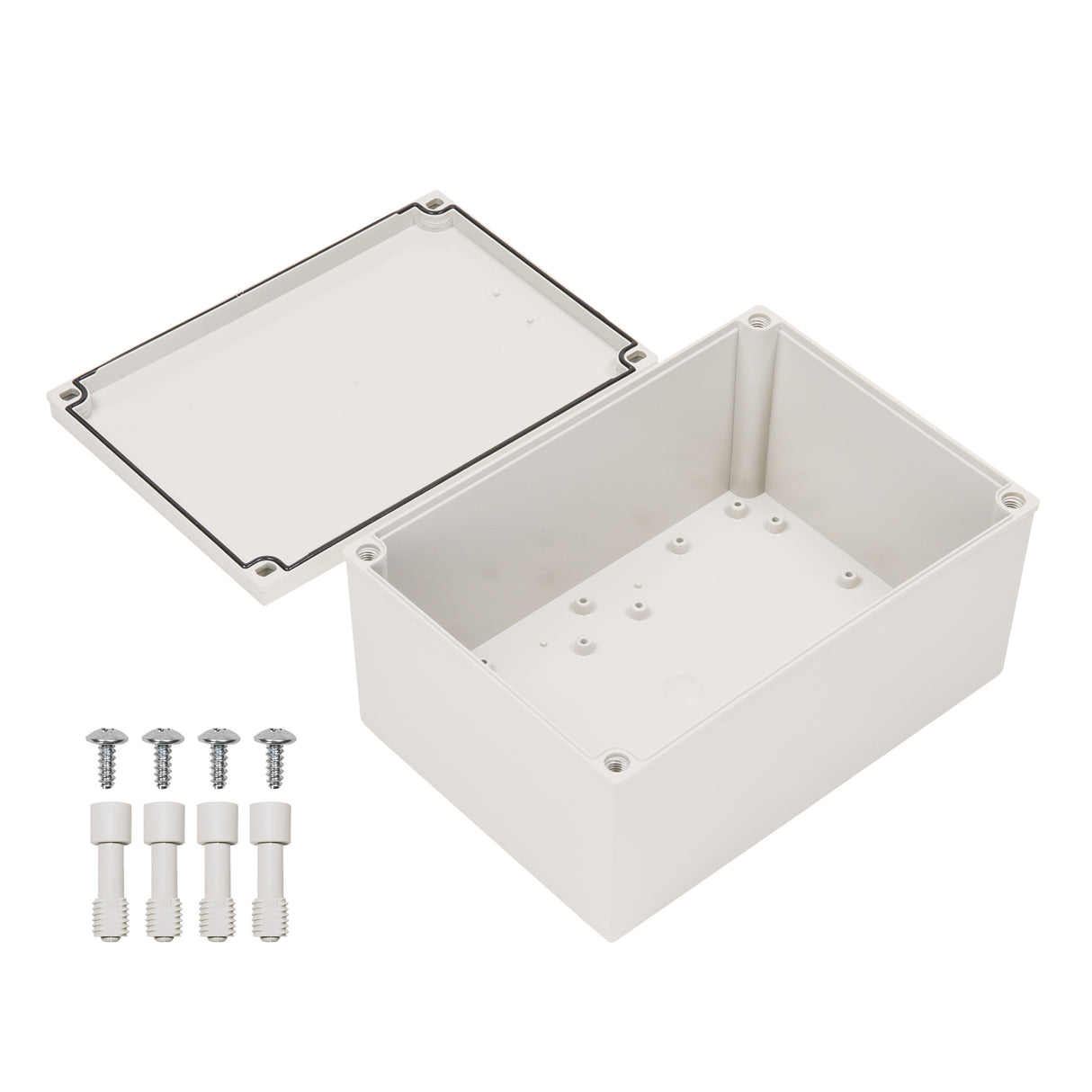 Boxco M-Series 7.09 x 10.04 x 4.92 Inches(180 x 255 x 125mm) Plastic Enclosure, IP67, IK08, PC, Grey Cover, Screw Type - PHOTO 3