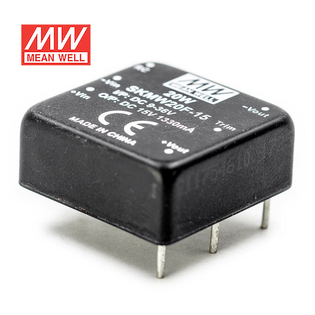 Mean Well SKMW20F-15 DC-DC Converter - 20W - 9~36V in 15V out