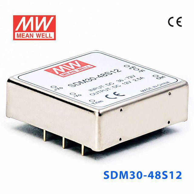 Mean Well SDM30-48S12 DC-DC Converter - 35W - 36~72V in 12V out