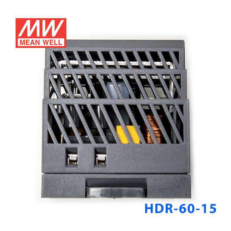 Mean Well HDR-60-15 Ultra Slim Step Shape Power Supply 60W 15V 4A - DIN Rail - PHOTO 3