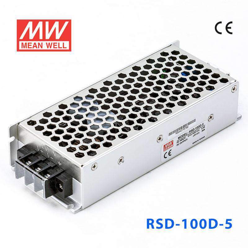 Mean Well RSD-100D-5 DC-DC Converter - 100W - 67.2~143V in 5V out