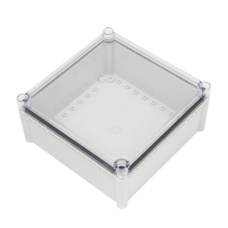 Boxco S-Series 11.02 x 11.02 x 5.12 Inches(280x280x130mm) Plastic Enclosure, IP67, IK08, ABS, Transparent Cover, Screw Type - PHOTO 1