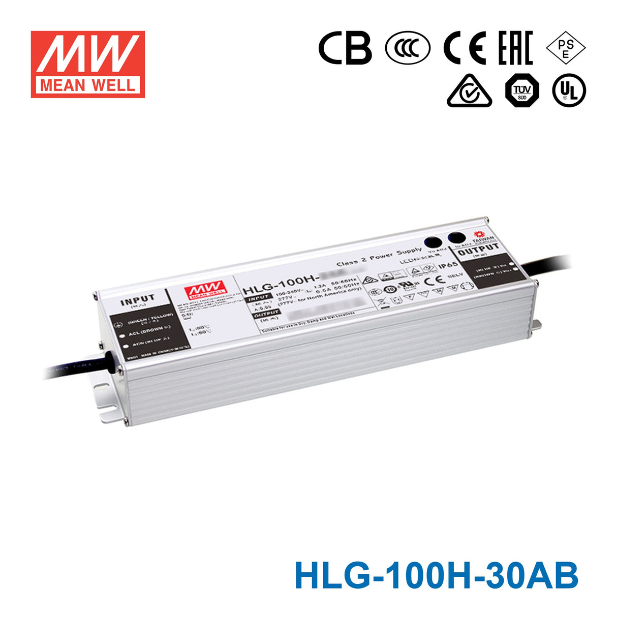 Mean Well HLG-100H-30AB Power Supply 100W 30V - Adjustable and Dimmable 3.2A