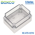 Boxco S-Series 4.92 x 6.89 x 3.94 Inches(125x175x100mm) Plastic Enclosure, IP67, IK08, ABS, Transparent Cover, Screw Type
