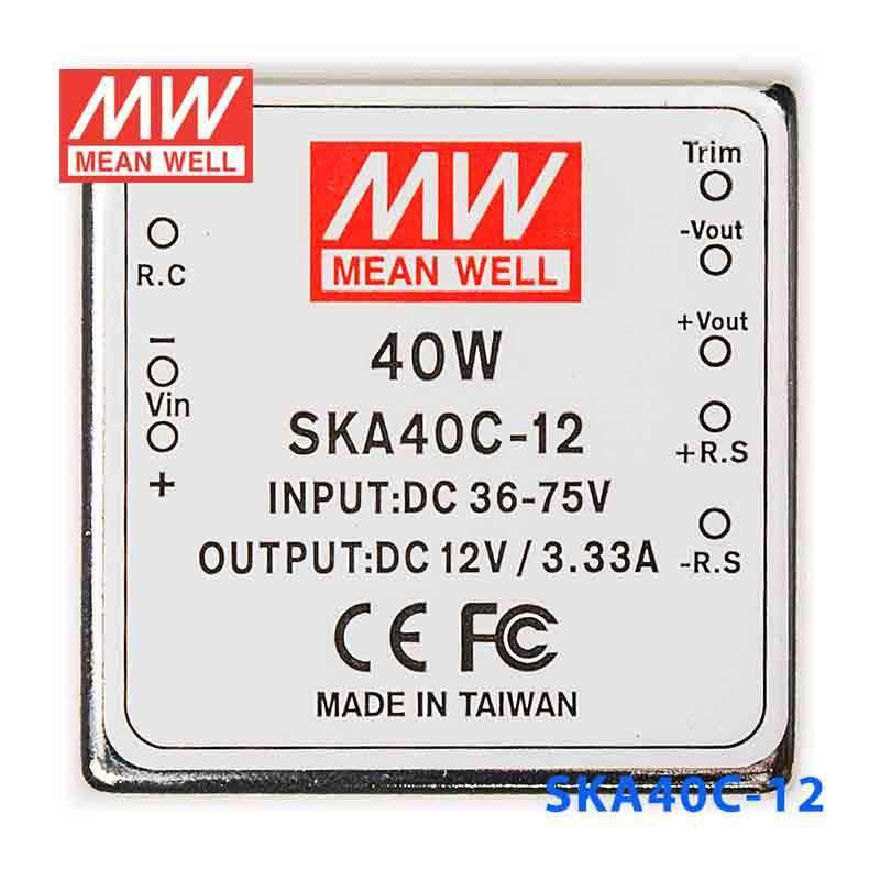 Mean Well SKA40C-12 DC-DC Converter - 35W - 36~75V in 12V out 3.33A - PHOTO 2