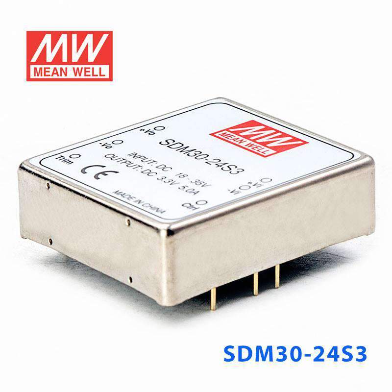 Mean Well SDM30-24S3 DC-DC Converter - 16.5W - 18~36V in 3.3V out - PHOTO 1