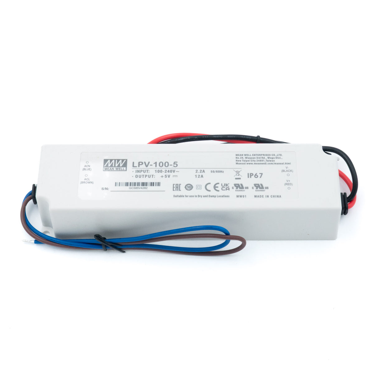Mean Well LPV-100-5 Power Supply 100W 5V - PHOTO 1