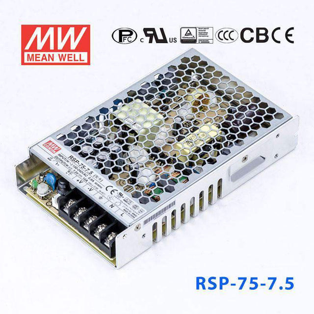 Mean Well RSP-75-7.5 Power Supply 75W 7.5V 10A