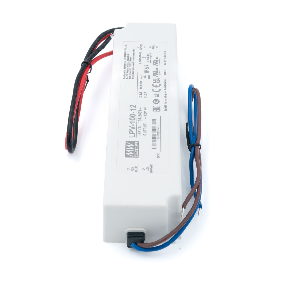 Mean Well LPV-100-15 LED Driver — 100.5W 15V 6.7A IP67 Waterproof - PHOTO 3