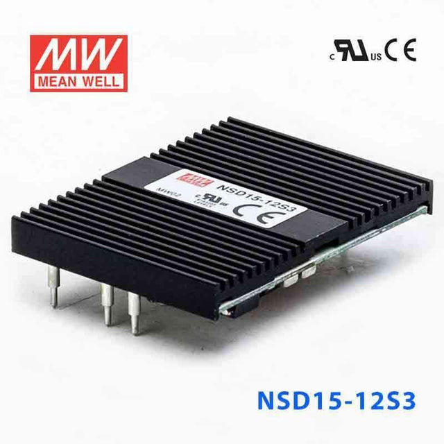 Mean Well NSD15-12S3 DC-DC Converter - 12.375W - 9.4~36V in 3.3V out