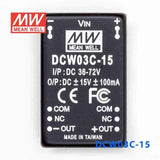 Mean Well DCW03C-15 DC-DC Converter - 3W - 36~72V in ±15V out - PHOTO 2