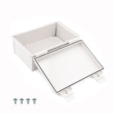 Boxco Q-Series 7.87 x 11.81 x 5.12 Inches(200 x 300 x 130mm) Plastic Enclosure, IP67, IK08, PC, Grey Cover, Plastic Hinge and Latch Type - PHOTO 2