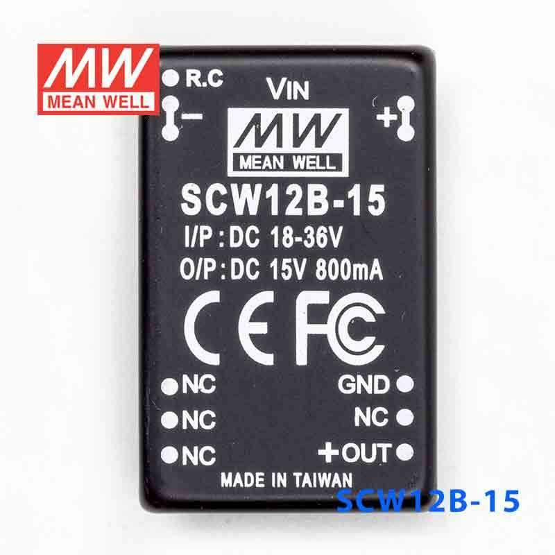 Mean Well SCW12B-15 DC-DC Converter - 12W 18~36V DC in 15V out - PHOTO 2