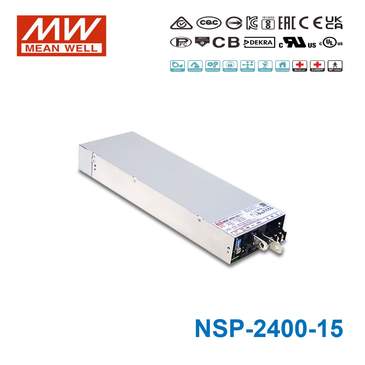 Mean Well NSP-2400-15 2200W 15V Compact Power Supply 146.7A