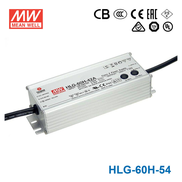 Mean Well HLG-60H-54 Power Supply 60W 54V 1.15A