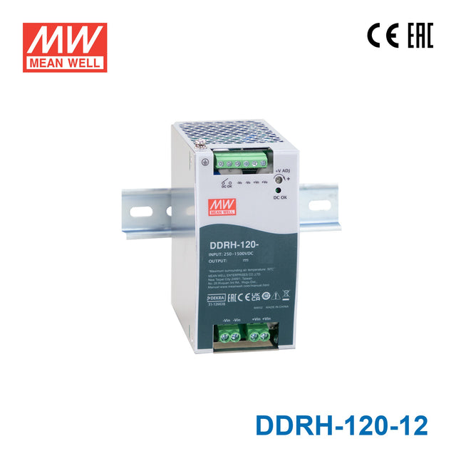 Mean Well DDRH-120-12 Ultra Wide Input DC-DC Converter, 100.8W 12V 8.4A