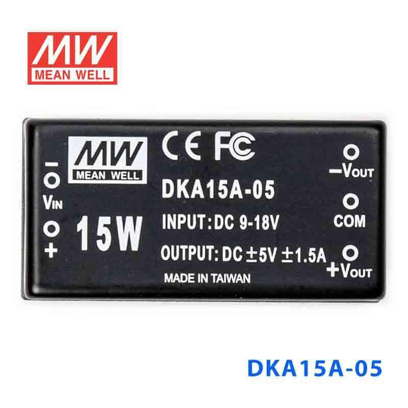 Mean Well DKA15A-05 DC-DC Converter - 15W - 9~18V in ±5V out - PHOTO 2