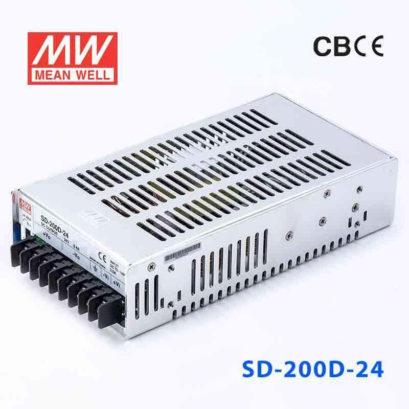 Mean Well SD-200D-24 DC-DC Converter - 200W - 72~144V in 24V out