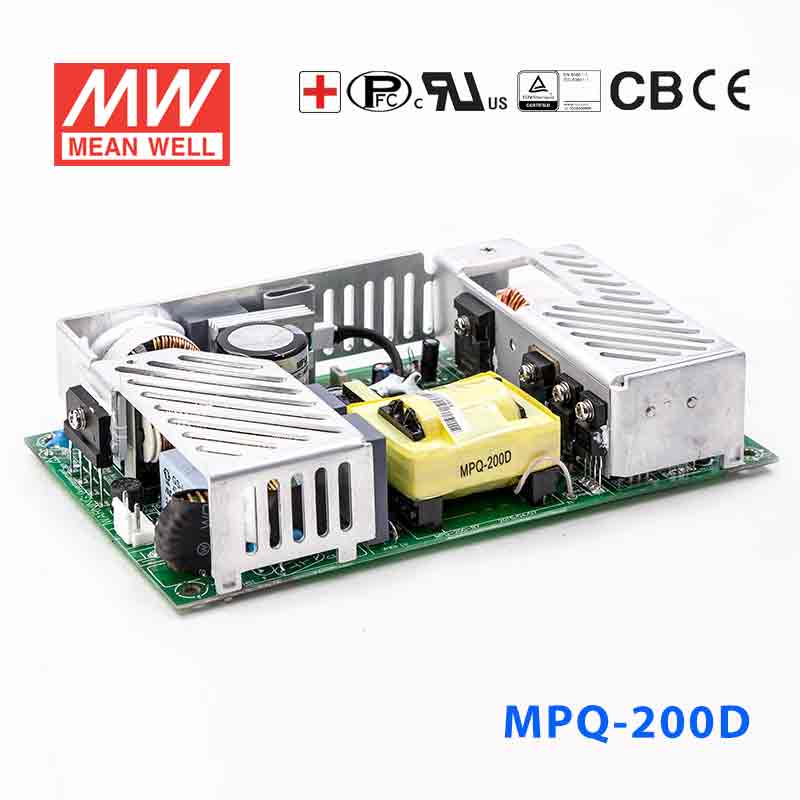 Mean Well MPQ-200D Power Supply 200W 5V 24V 12V -12V