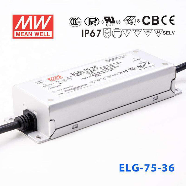 Mean Well ELG-75-36 Power Supply 75W 36V 2.1A