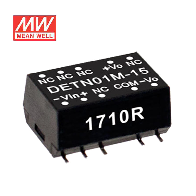 Mean Well DETN01L-15 DC-DC Converter - 1W - 4.5~5.5V in ±15V out