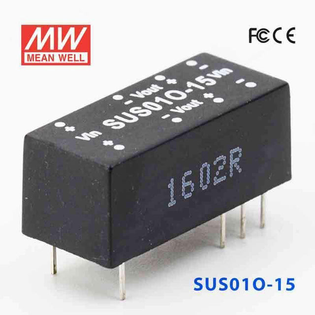 Mean Well SUS01O-15 DC-DC Converter - 1W - 43.2~52.8V in 15V out