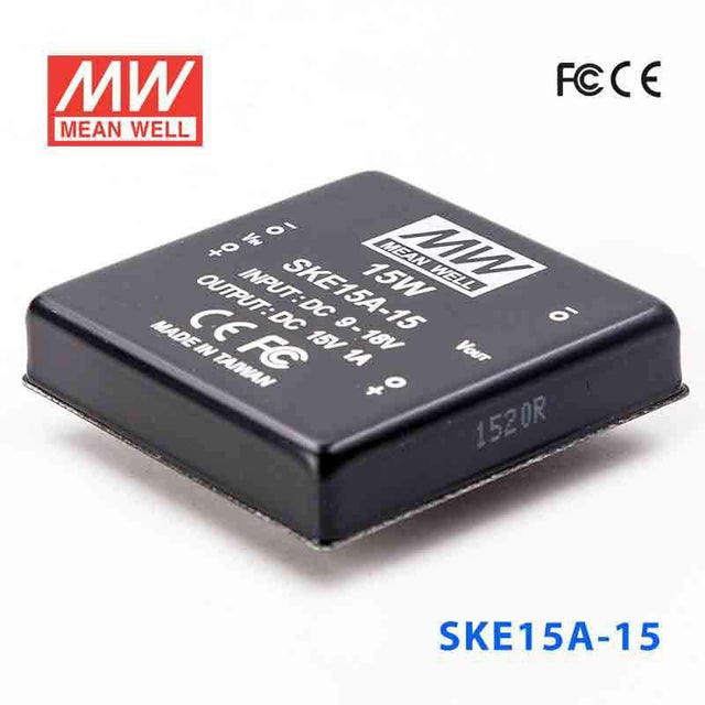 Mean Well SKE15A-15 DC-DC Converter - 15W - 9~18V in 15V out 1A