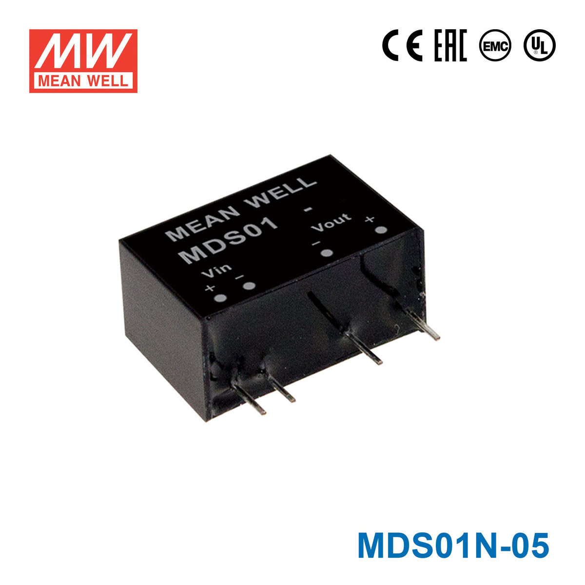 Mean Well MDS01N-05 DC-DC Converter - 1W - 21.6~26.4V in 5V out 200mA