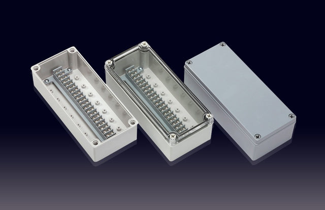 Boxco Terminal Box 20-pole 3.94 x 9.06 x 2.76 Inches(100 x 230 x 70mm) IP67, IK08, ABS, Transparent Cover