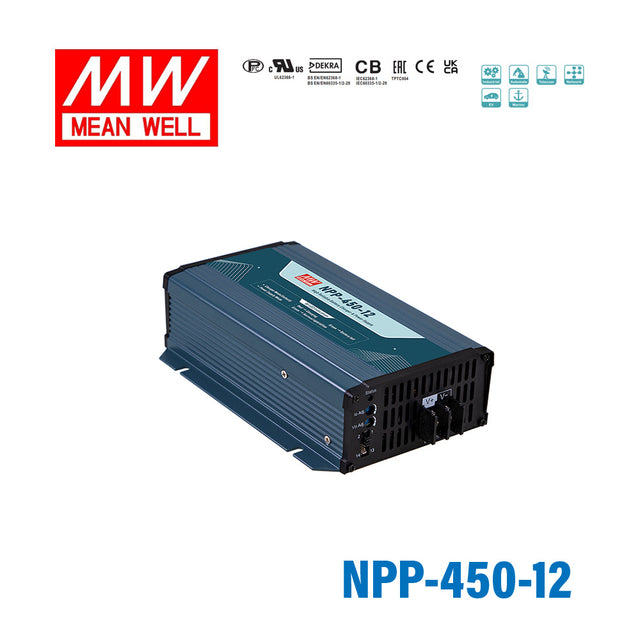 Mean Well NPP-450-12 420W 12V Battery Charge& Power Supply 2-in-1, Selectable via Jumper 25A