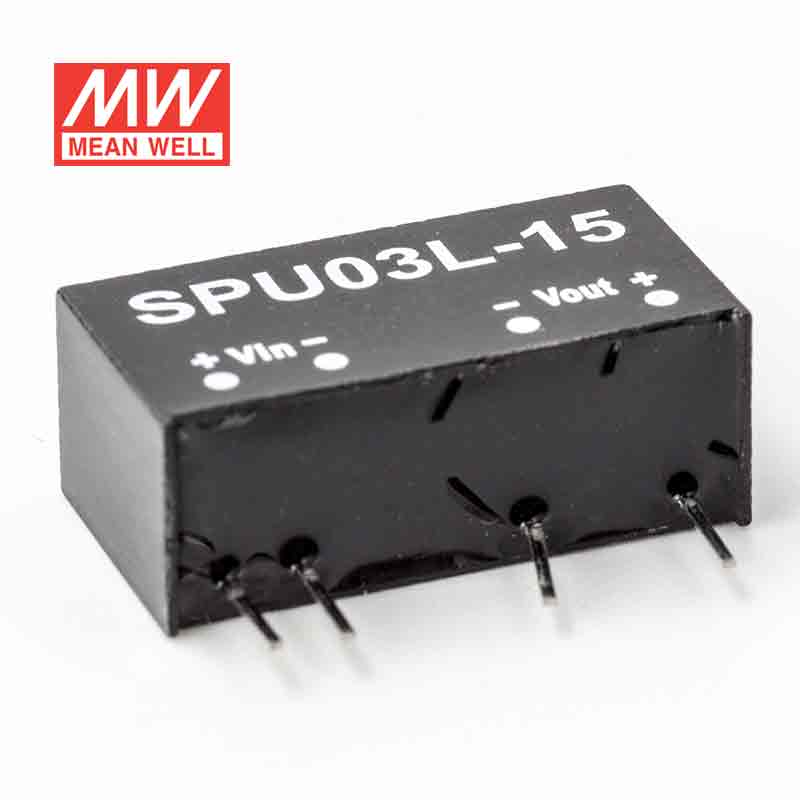 Mean Well SPU03L-15 DC-DC Converter - 3W - 21.6~26.4V in 5V out