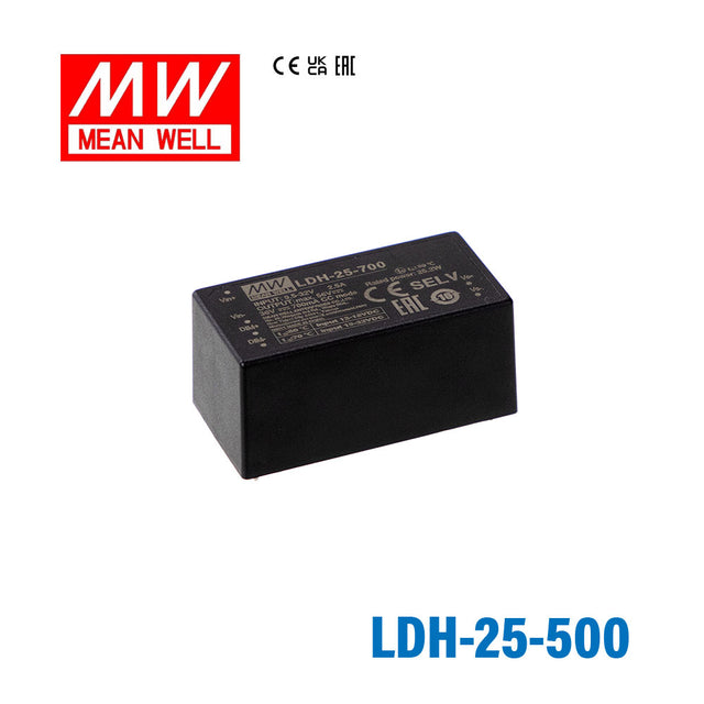 Mean Well LDH DC/DC LED Driver CC 500mA - Step-up