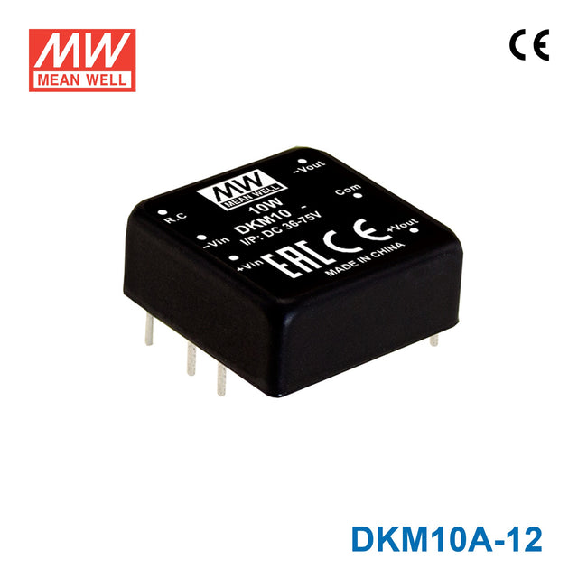 Mean Well DKM10A-12 DC-DC Converter - 10W - 9~18V in ±12V out 416mA